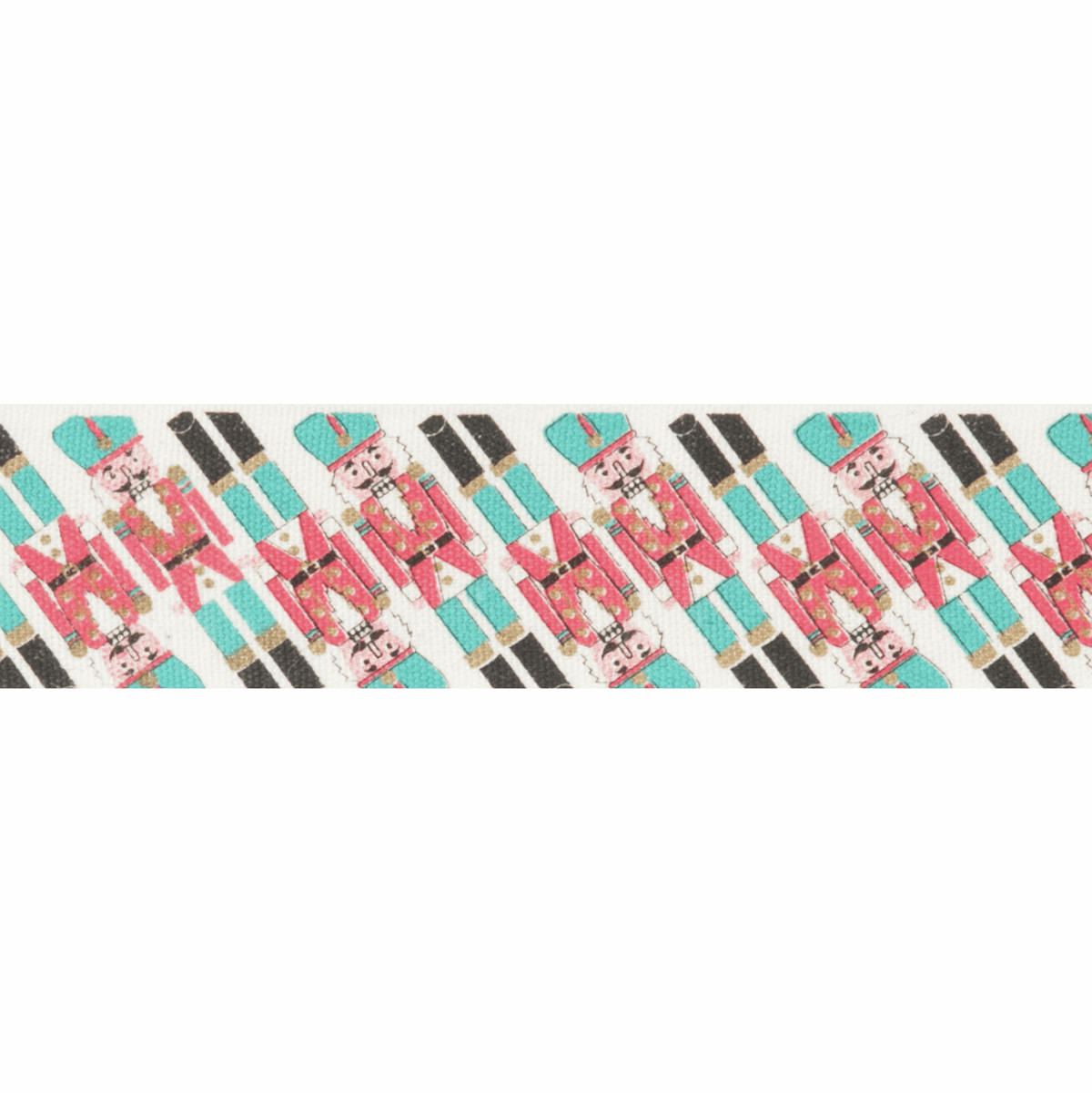 Christmas Festive Ribbon - Nutcrackers / 25mm - Cheap Fabrics
