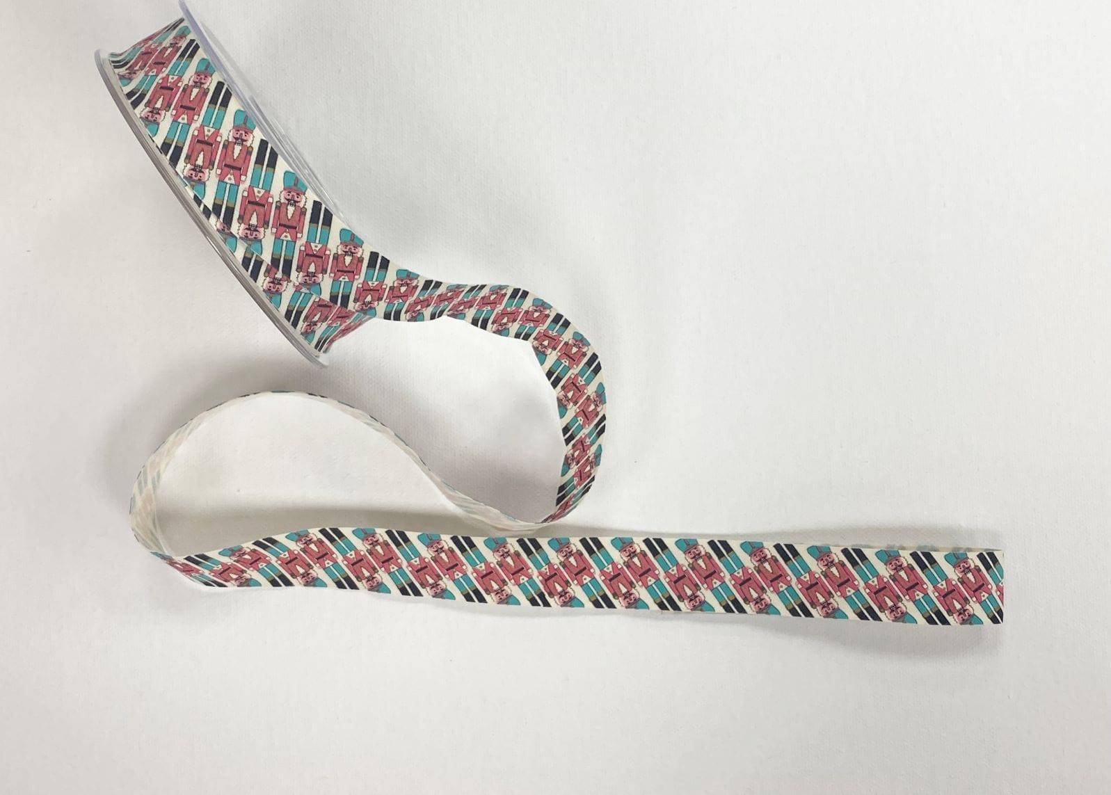 Christmas Festive Ribbon - Nutcrackers / 25mm - Cheap Fabrics