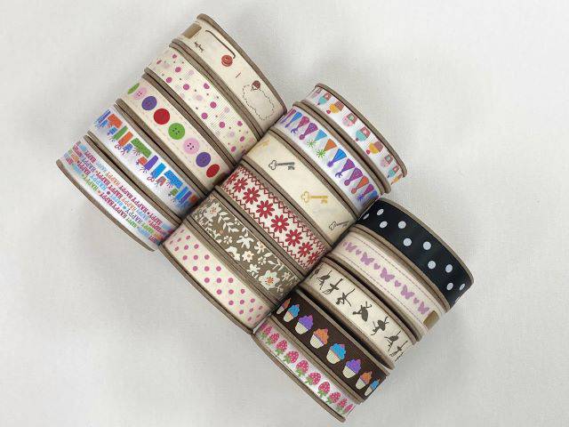 Birthday Presents Satin Ribbon Reel - 5m x 15mm - Cheap Fabrics