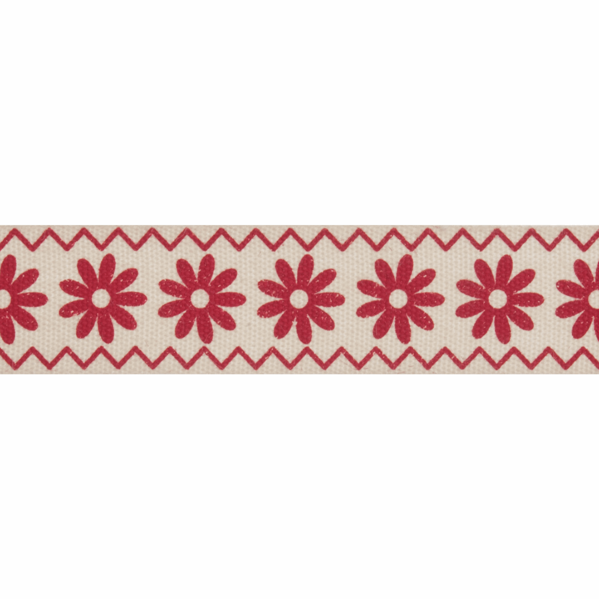 Zigzag Flowers Ribbon Reel - 5m x 15mm