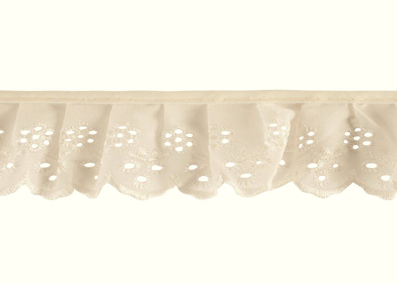 Embroidered Anglais - Circular Flower Frill Broderie