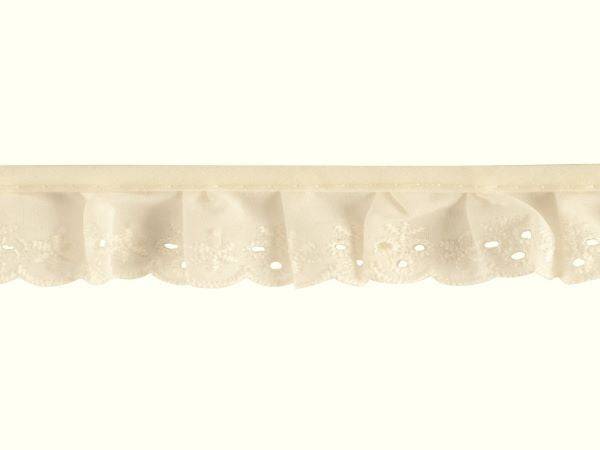 Embroidered Anglais Frill - Small Floral Broderie