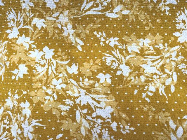Hidden Floral - Bubble Printed Crepe - Cheap Fabrics