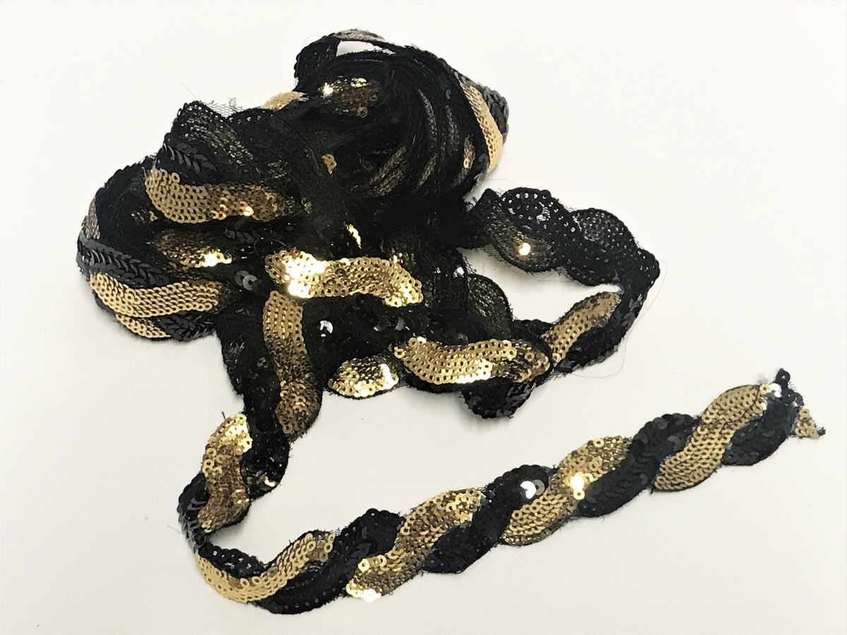 Sequinned Chain Trim Ribbon - 25mm