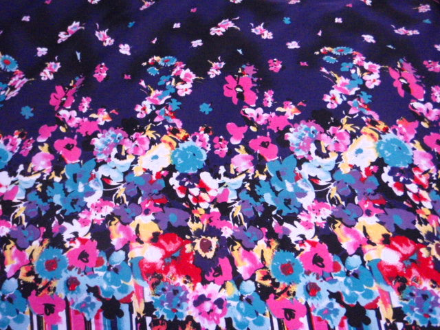 Colourful Floral - Chambray Print