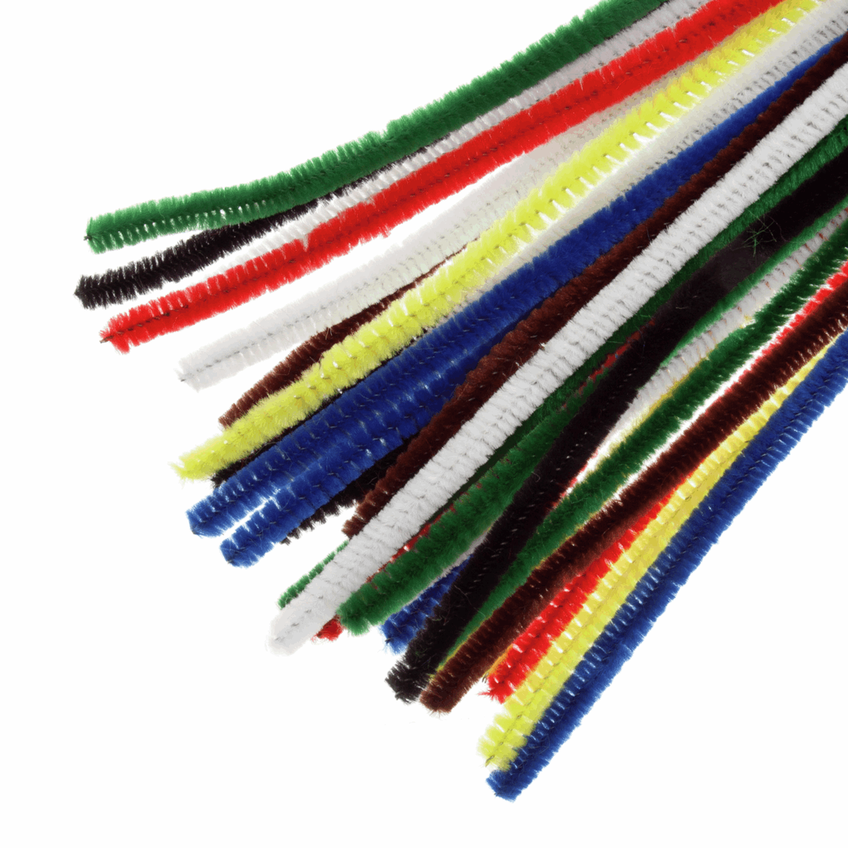 Chenille Sticks 4mm x 15cm - Assorted Colours (Box of 1000)