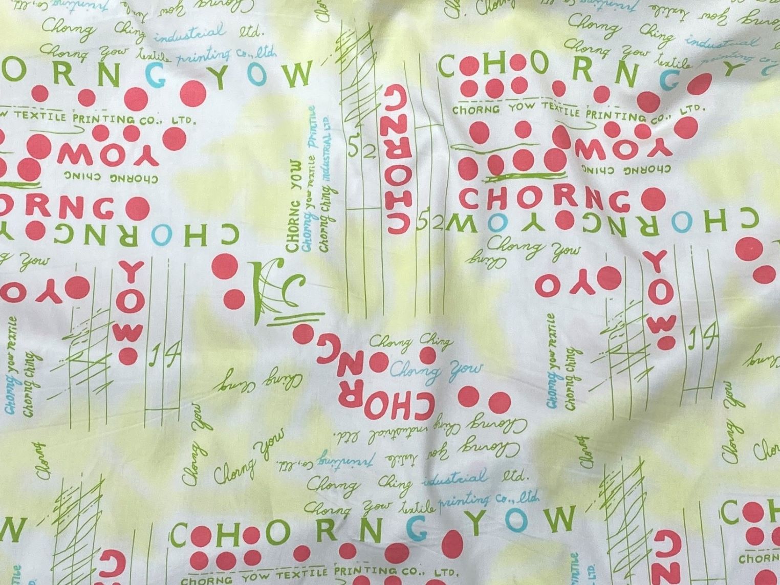 Clearance Script Fabric - Chorng Textile Print