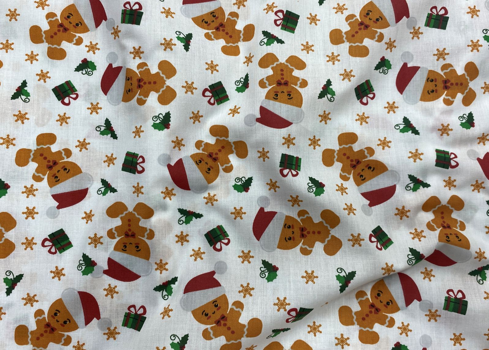 Christmas Baby Gingerbread Man - Poly/Cotton Print