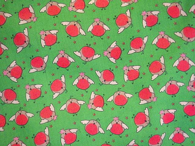 Christmas Robin - Poly/Cotton Print