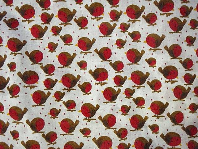 Christmas Classic Red Robin - Poly/Cotton Print