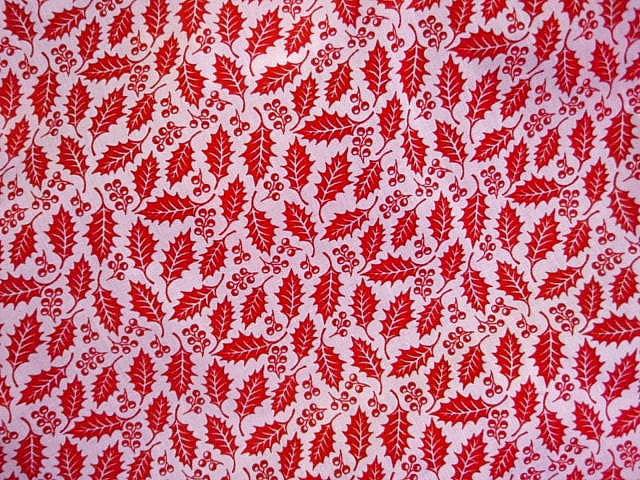 Christmas Holly - Poly/Cotton Print
