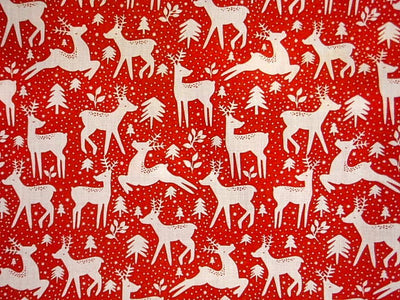 Christmas Reindeer - Poly/Cotton Print