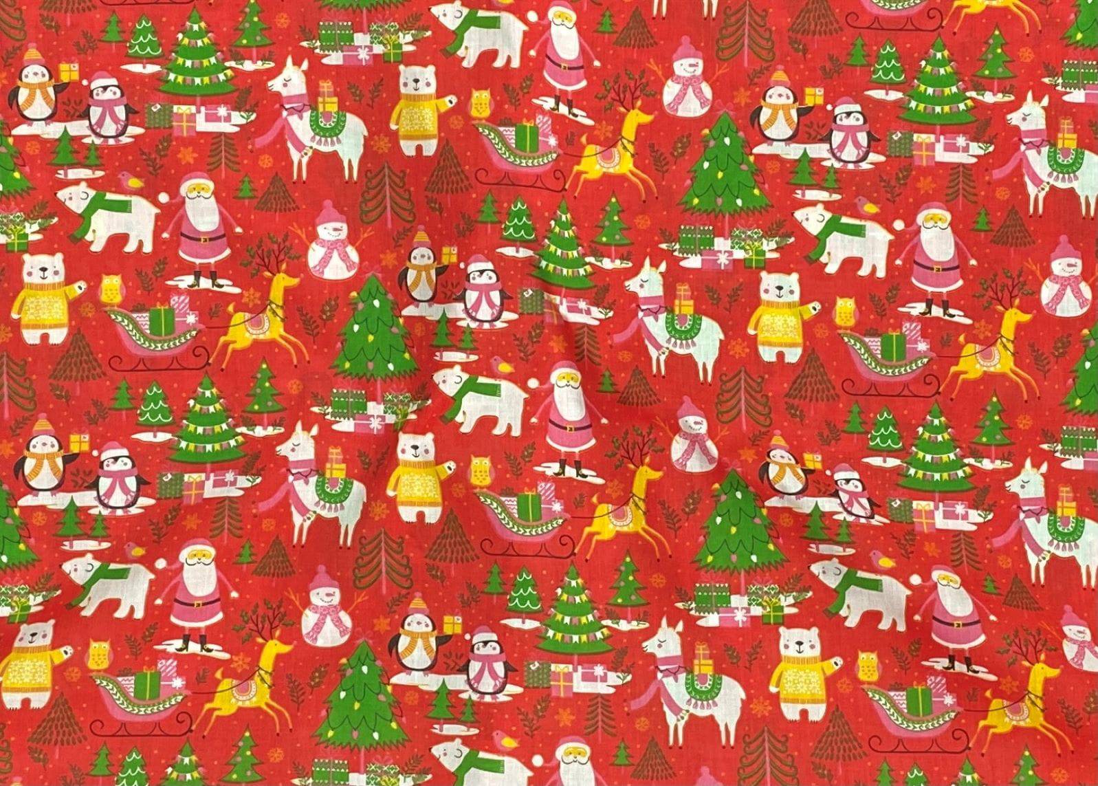 Christmas Fun - Poly/Cotton Print - Cheap Fabrics