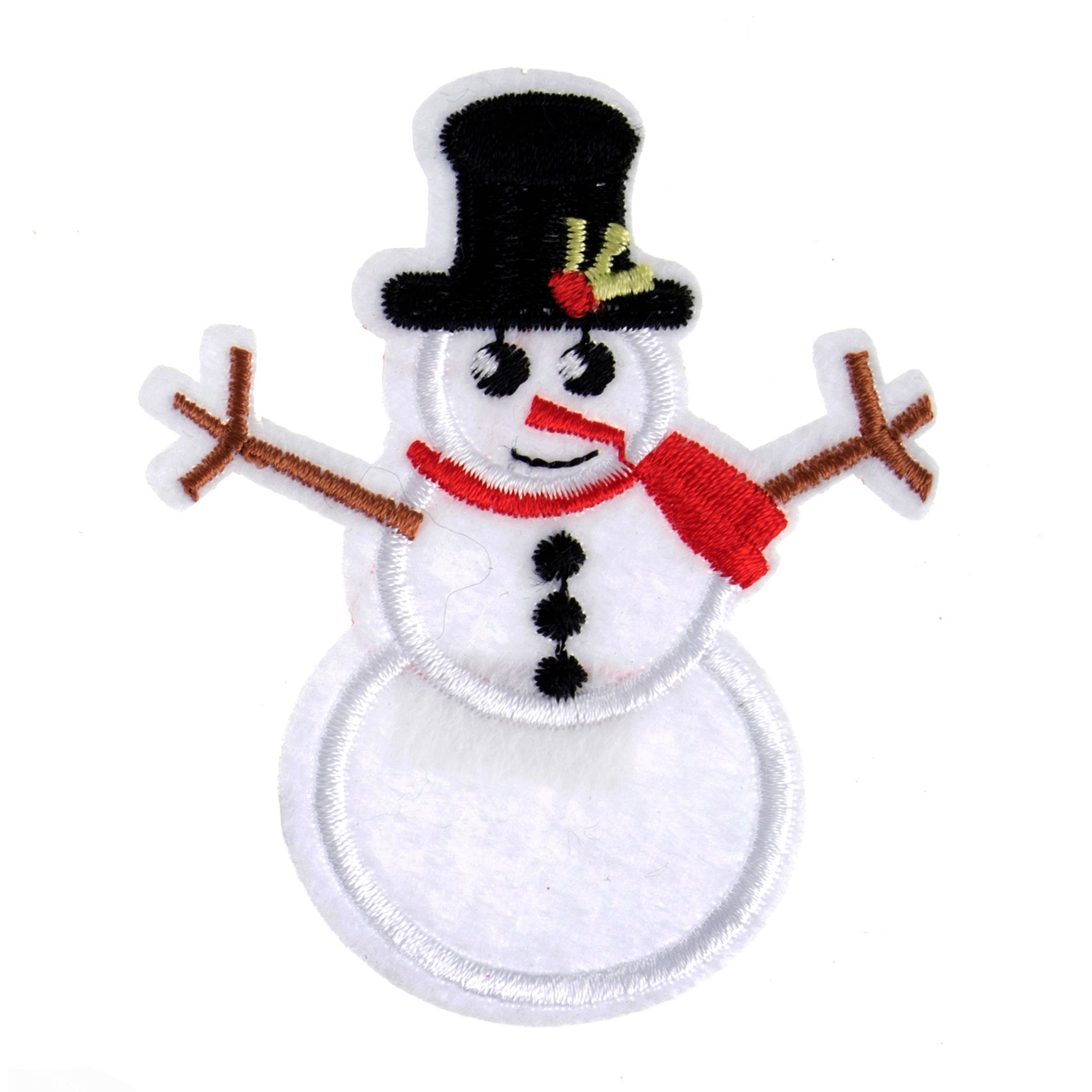 Christmas Motifs - Iron -On & Sew-On Patch SNOWMAN - Cheap Fabrics