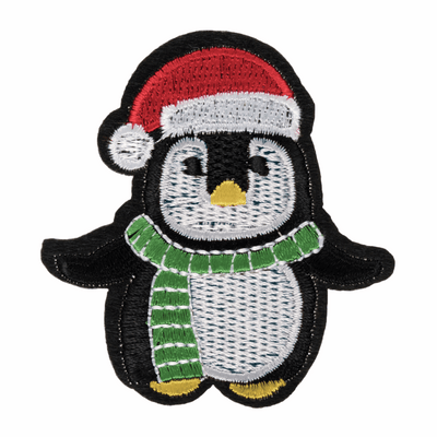 Christmas Penguin - Iron -On & Sew-On Patch
