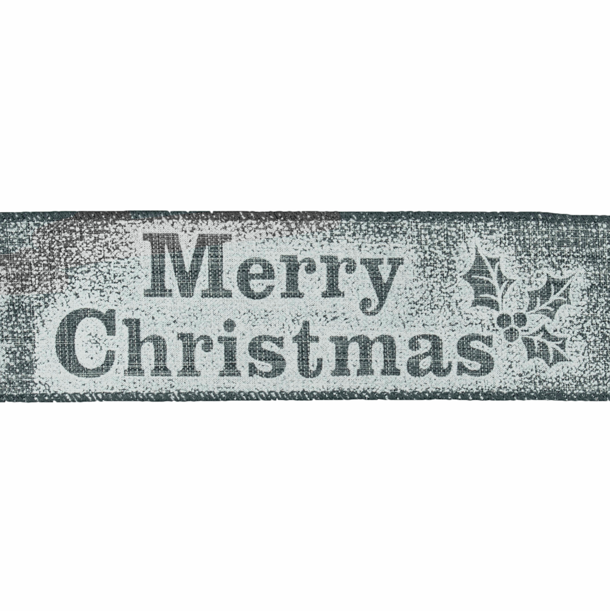 Christmas Wired Edge Ribbon - Snowy Merry Christmas - Cheap Fabrics