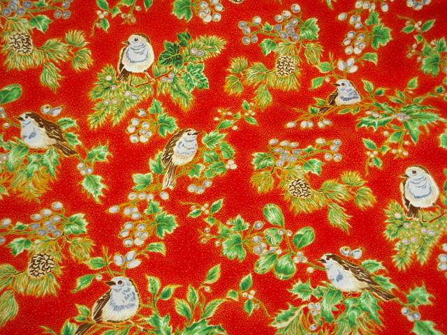 Christmas Robins - Cotton Poplin Patchwork