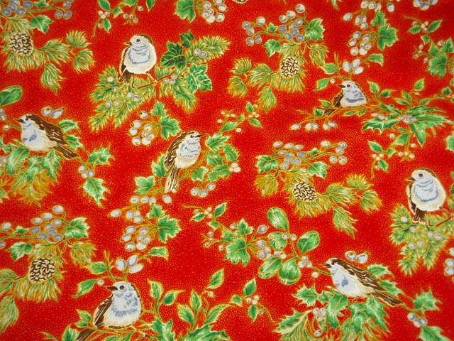 Christmas Robins - Cotton Poplin Patchwork