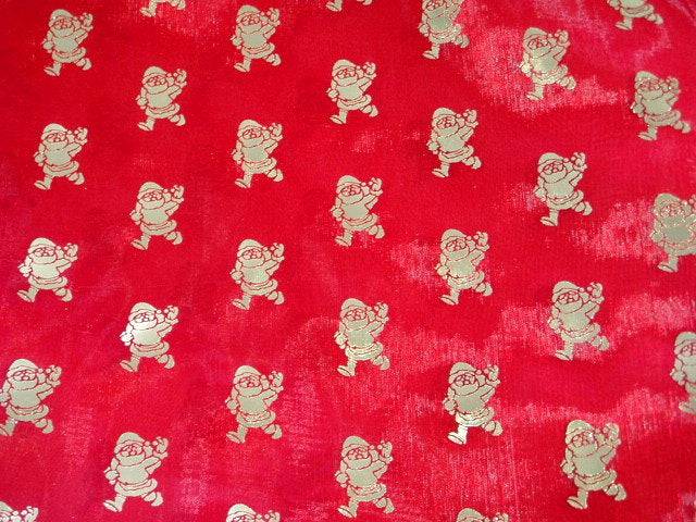 Christmas Santa - Foil Organza