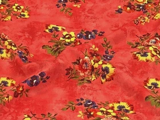 Colourful Burst - Clearance Printed Crepe - Cheap Fabrics
