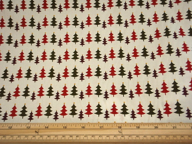 Colourful Trees - Cotton Poplin Patchwork