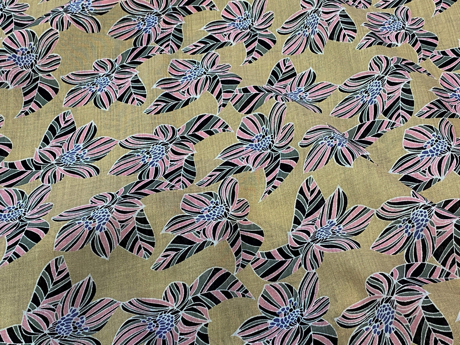 Geometric Flower - Cotton Blended Voile