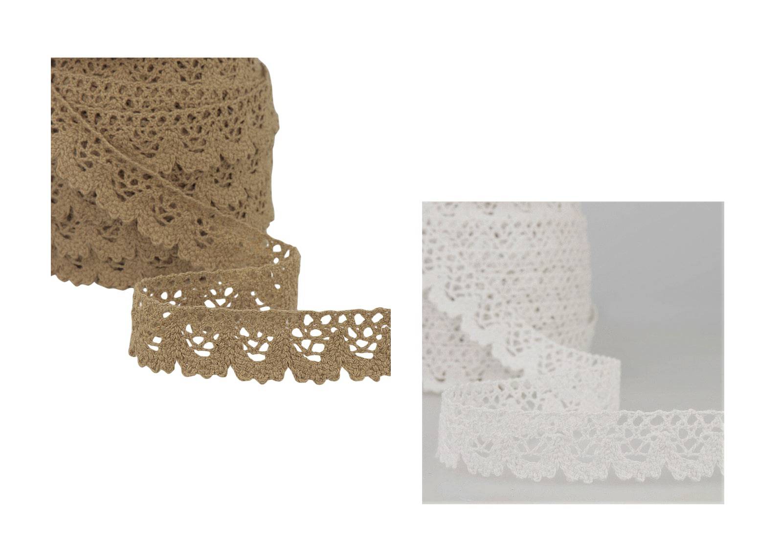 Cotton Lace Trim - Design 1 - 21mm - Cheap Fabrics