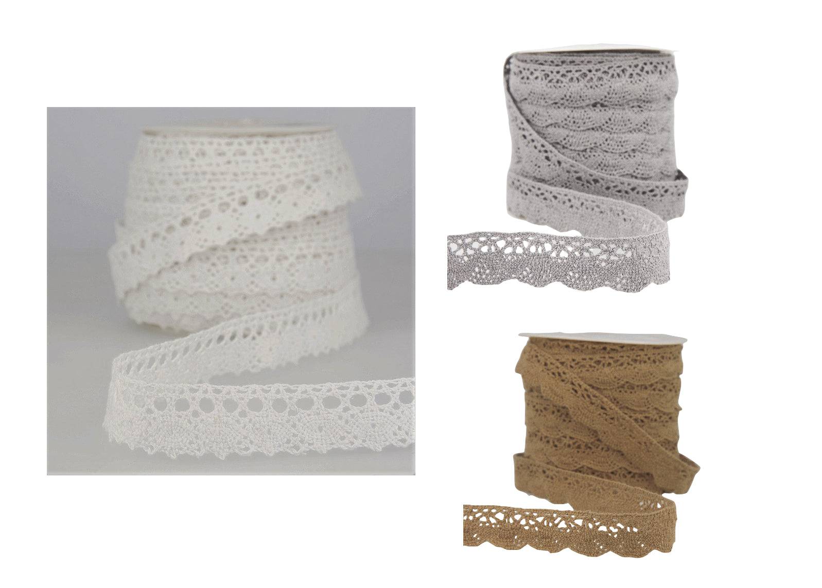 Cotton Lace Trim - Design 2 - 21mm - Cheap Fabrics