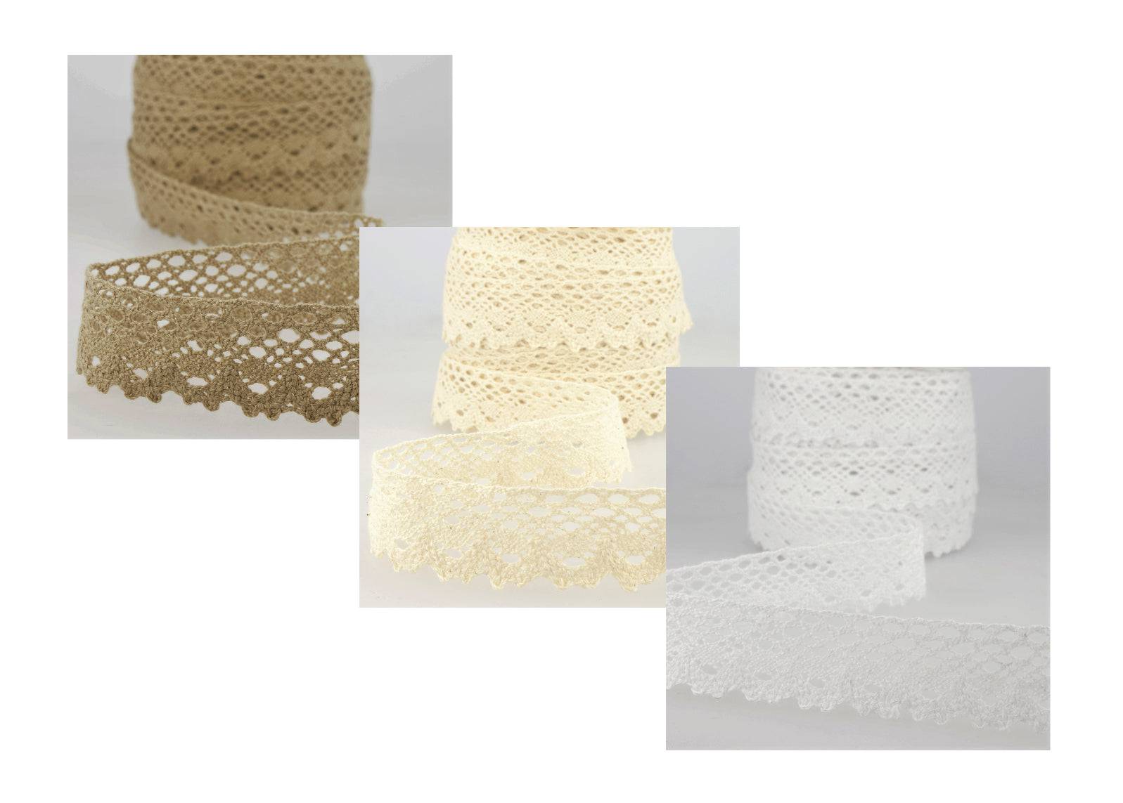 Cotton Lace Trim - Design 4 - 28mm - Cheap Fabrics