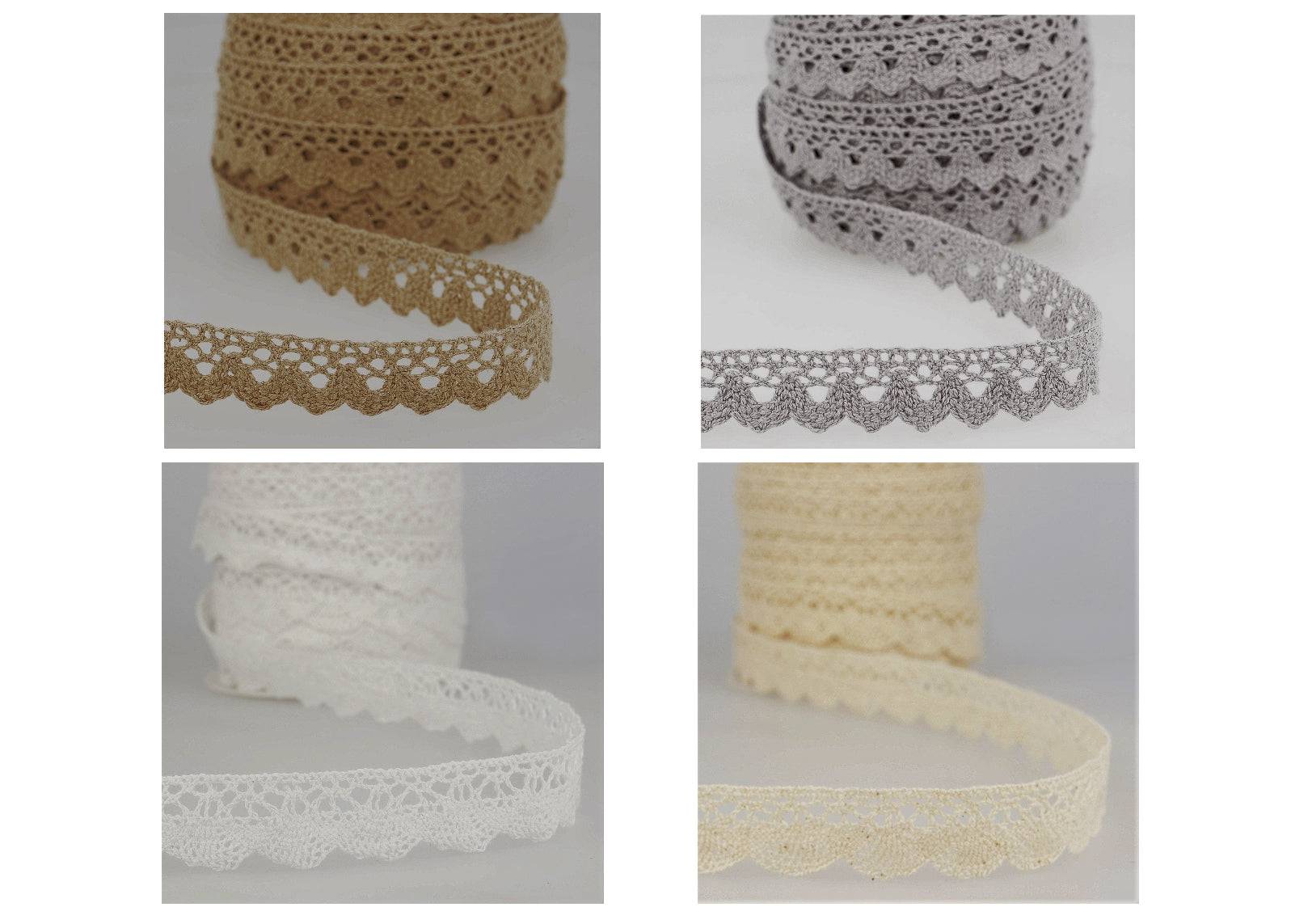 Cotton Lace Trim - Design 6 - 18mm - Cheap Fabrics