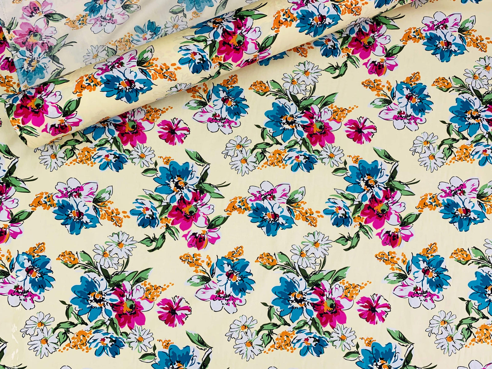 Emotive Flower  - Cotton Poplin Patchwork - Cheap Fabrics