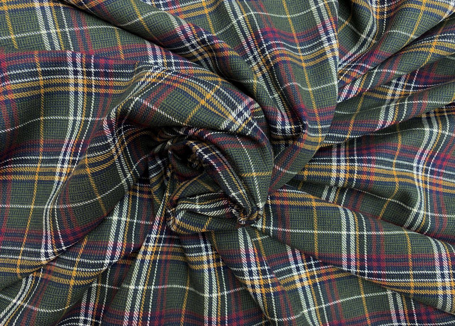 Cotton Tartan - Green - Cheap Fabrics