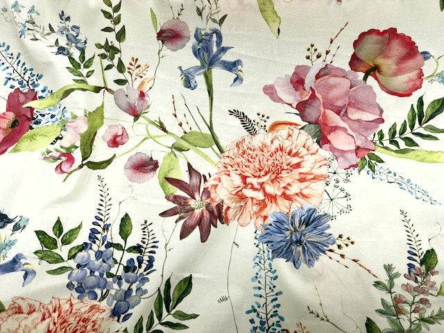 Country Garden - Stretch Cotton Poplin Fabric - Cheap Fabrics