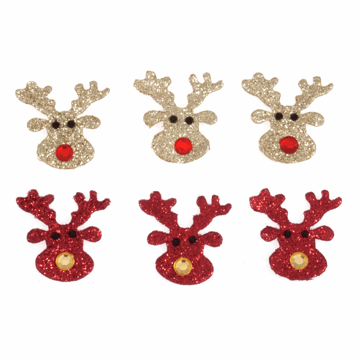 Craft Embellishments - Stick On Glittered Christmas Themed Motifs