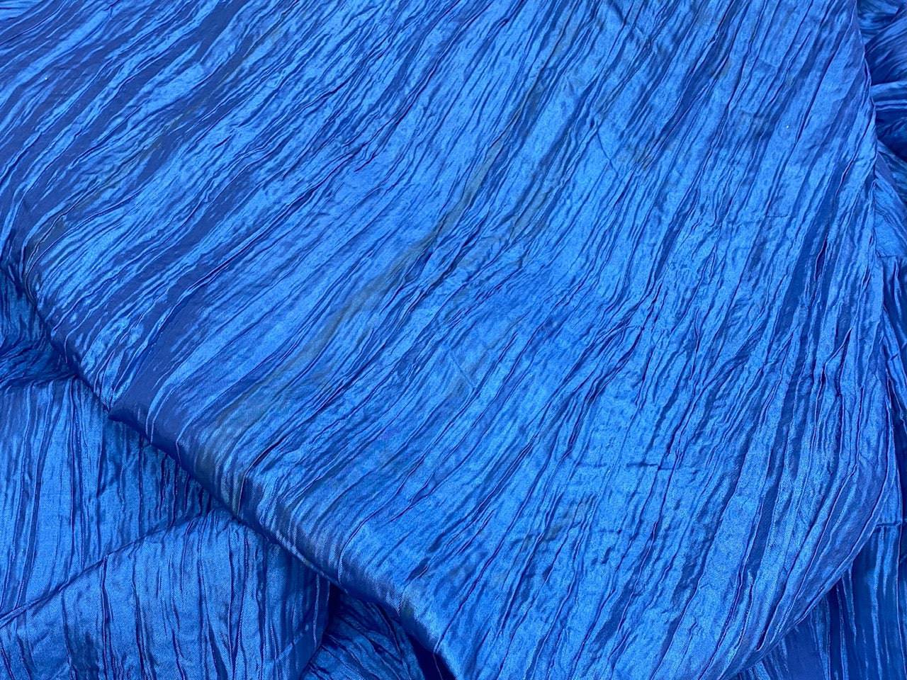 Royal Blue Crushed Taffeta - DEFECT BATCH