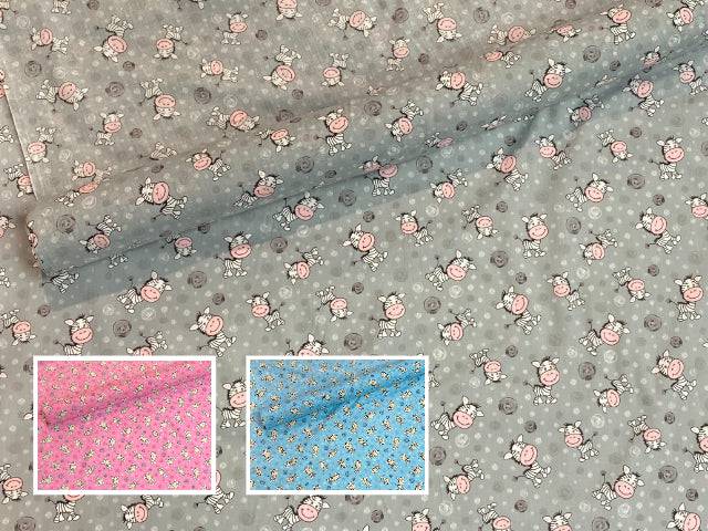 Cute Baby Zebra - Poly/Cotton Print