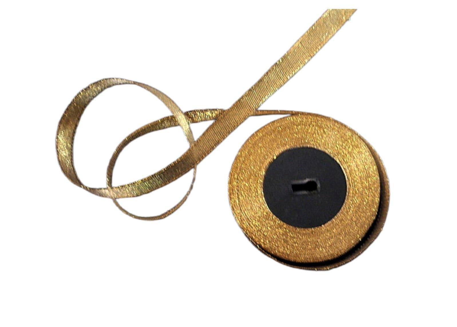 Decorative Metallic Gold Ribbon Reel - 10mm - Cheap Fabrics