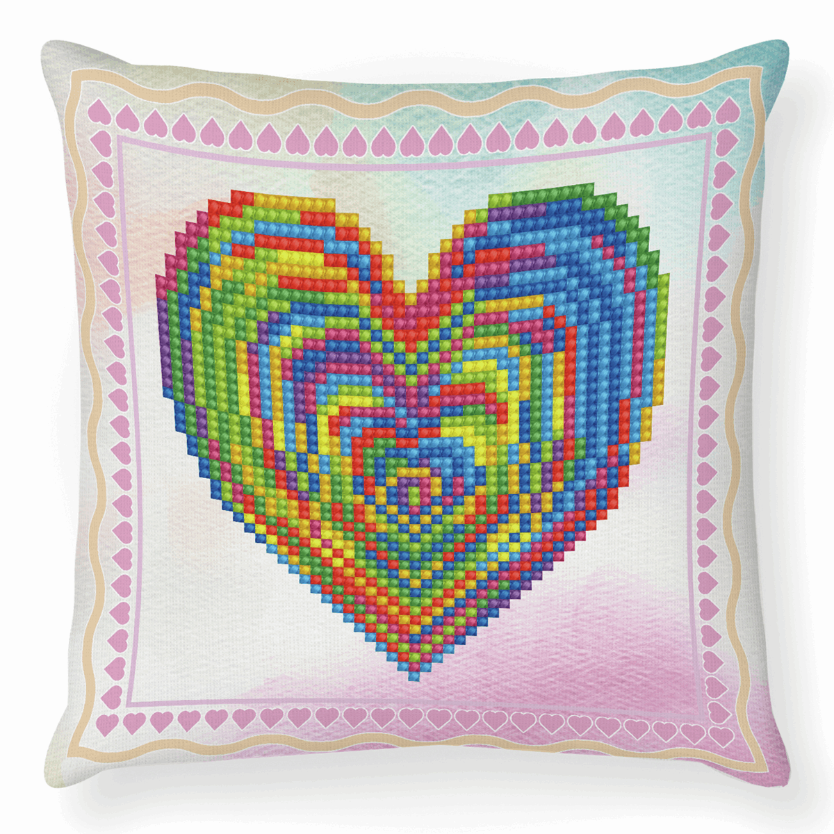 Mini Cushion Diamond Painting Craft Kit - 18cm x 18cm