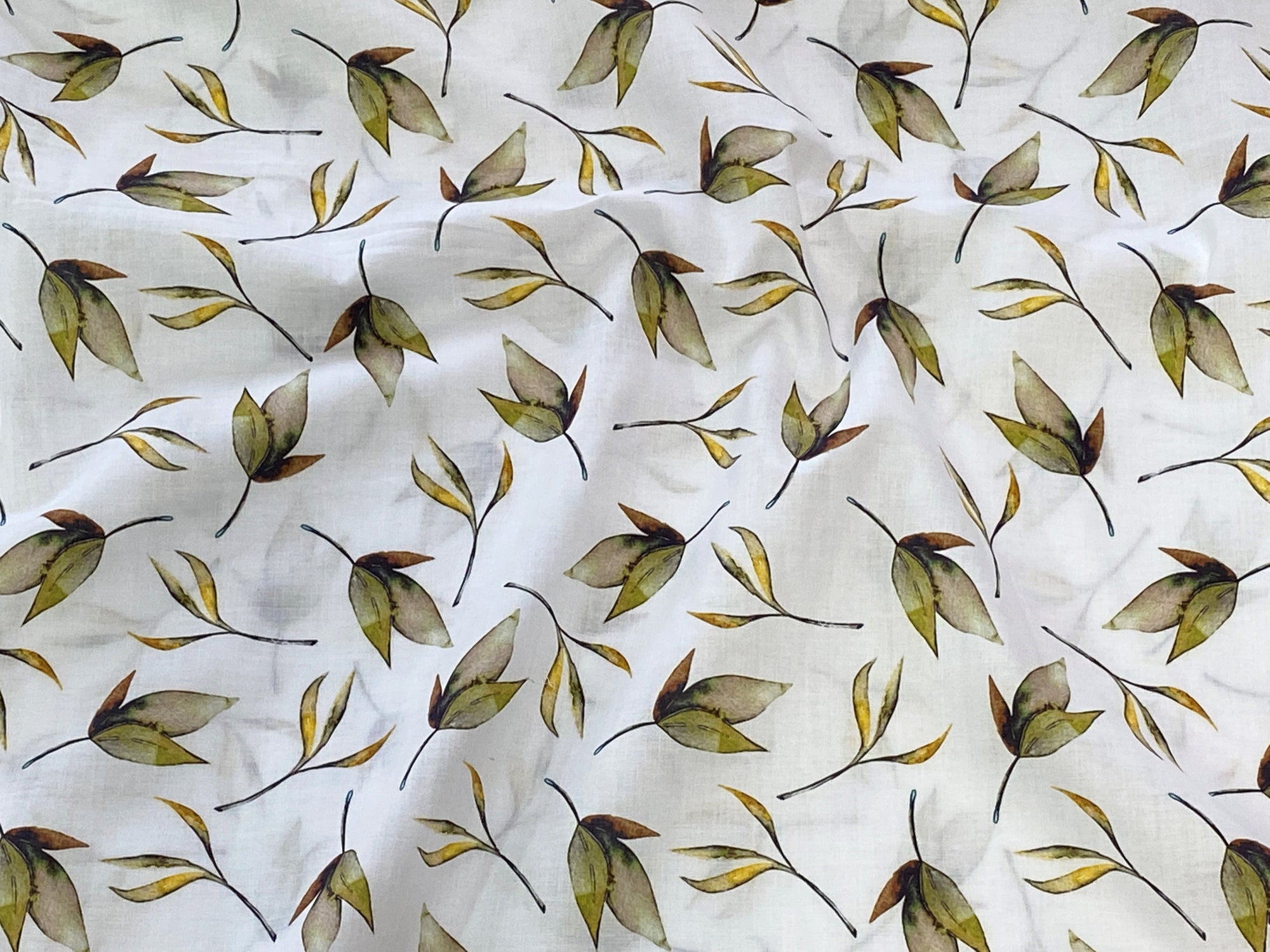 Floaty Leaves - Digital Printed Cotton