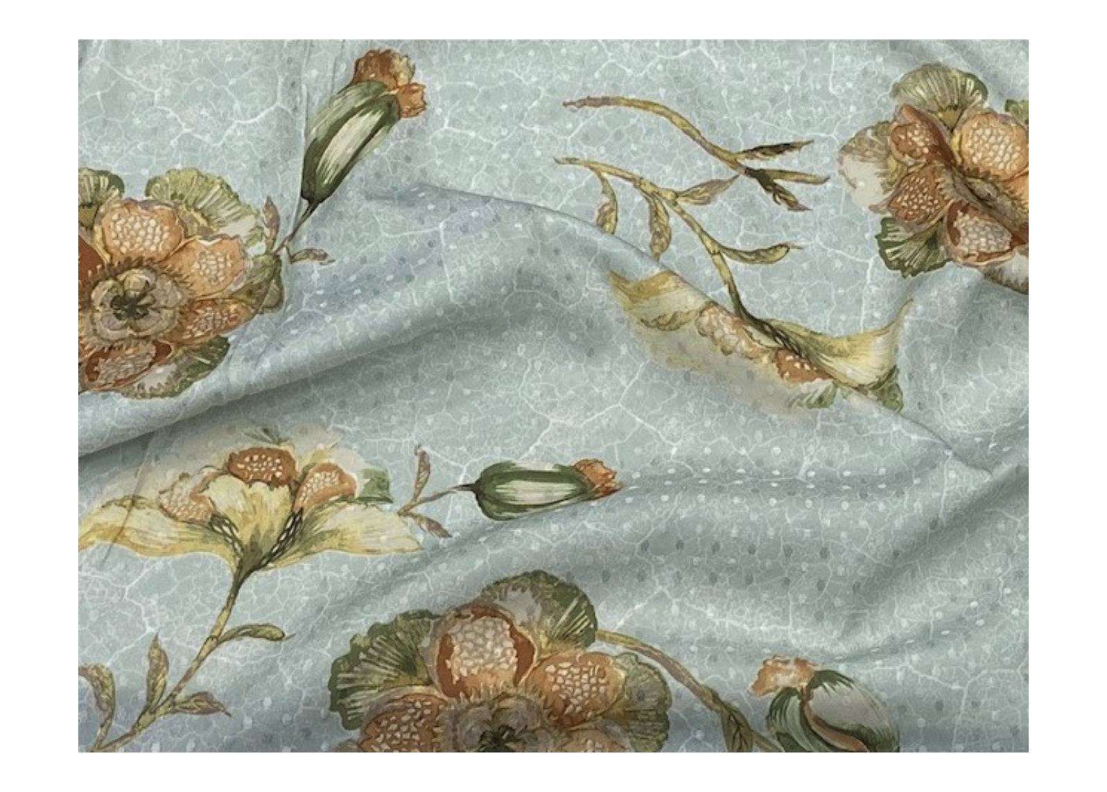 Large Floral - Dobby Jacquard - Cheap Fabrics