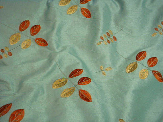 Proud Petals - Embroidered Faux Raw Silk