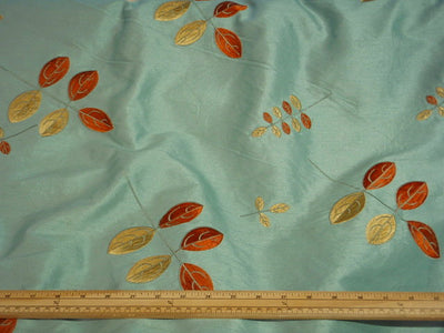 Proud Petals - Embroidered Faux Raw Silk