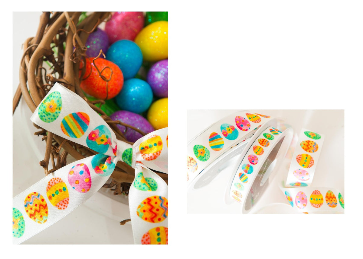 Multi Easter Eggs - Easter Satin Ribbon