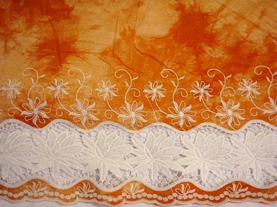 Batik Viscose - Lace Scalloped Edge