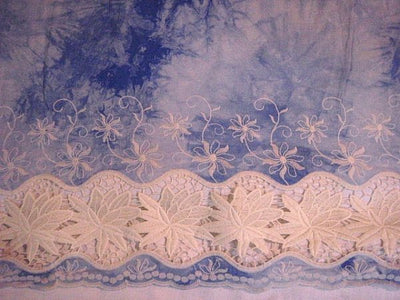 Batik Viscose - Lace Scalloped Edge