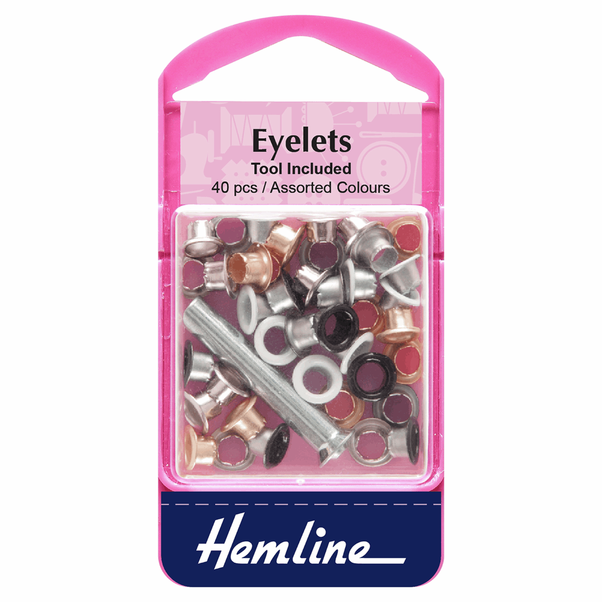 Eyelets with Tool - 5.5mm (40 Pieces)