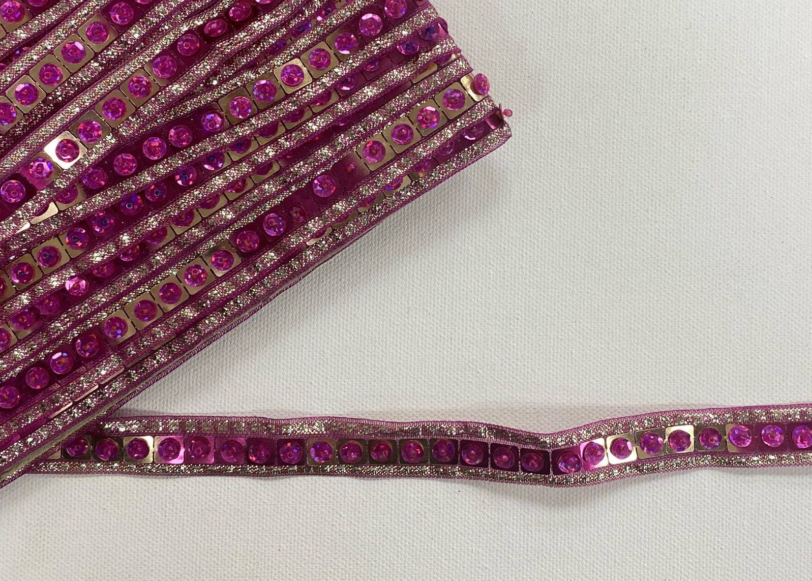 Organza Ribbon - Square Sequins (DEFECT) - Cheap Fabrics