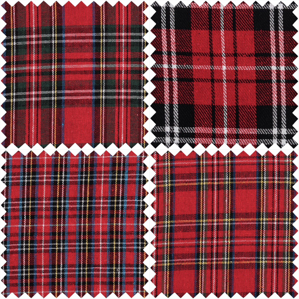 Fat Quarters Bundle - Tartan 4 Pieces