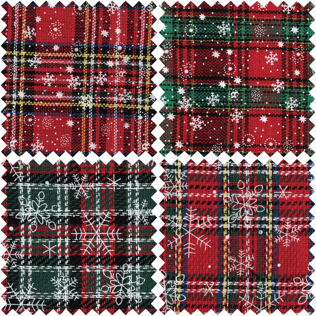 Fat Quarter Bundle - Tartan 4 Pieces Reds