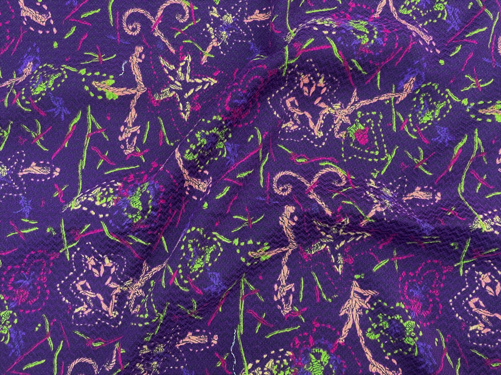 Boucle - Plum Abstract - Cheap Fabrics